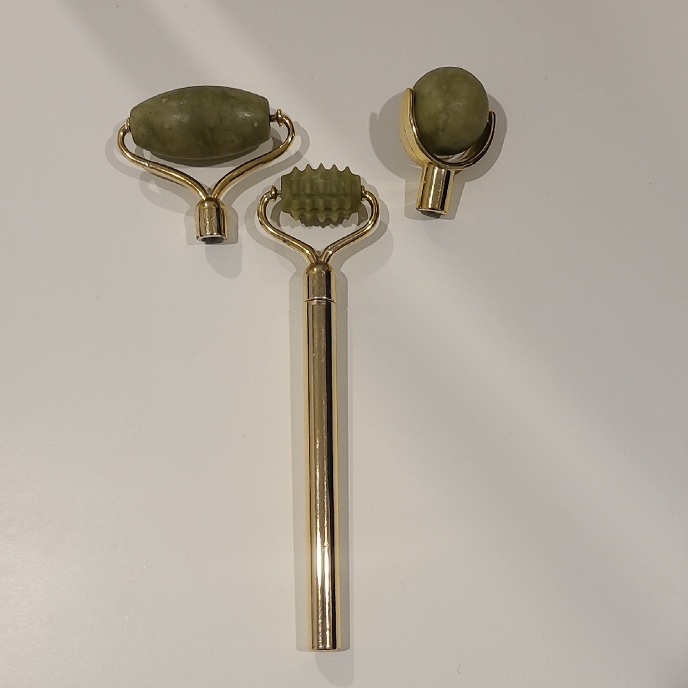 3 In 1 Jade Face Roller Set